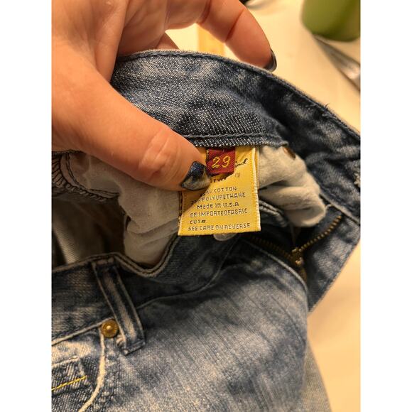 7 For All Mankind Blue Dojo Positano Trouser Jeans Size 29 - Picture 6 of 10